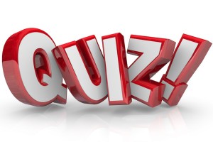 Quiz Red 3D Word Test Exam Assessment