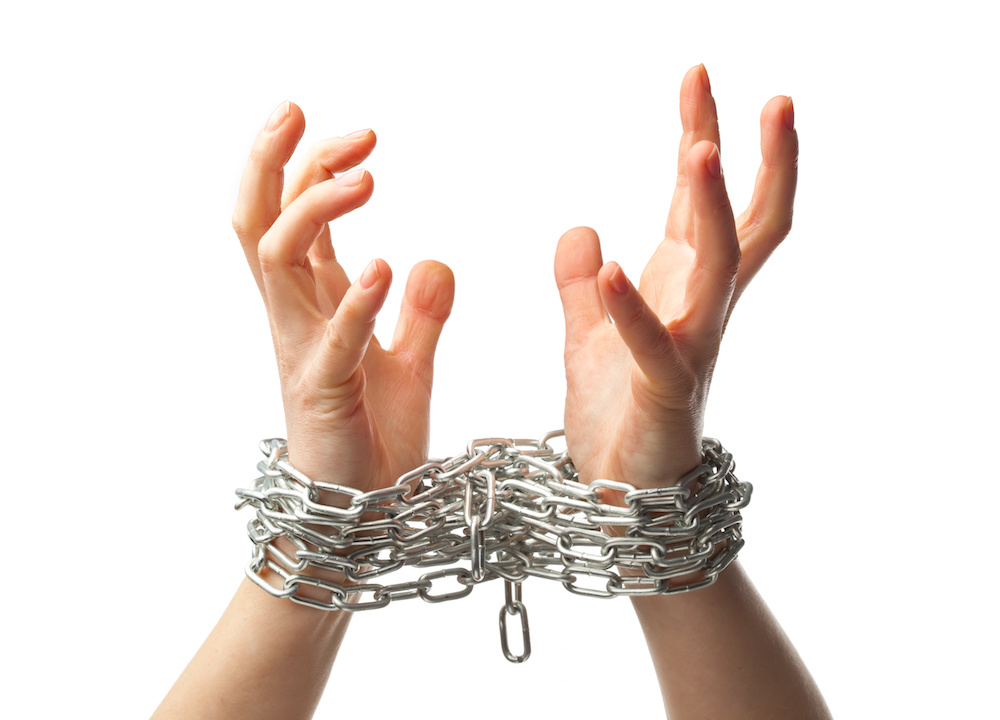 two chained hands